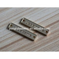 China clothing accessory custom made gold engraved metal label logo